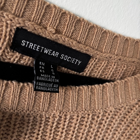 Streetwear Society Knit Sweater – Taupe – Large - Picture 4 of 6